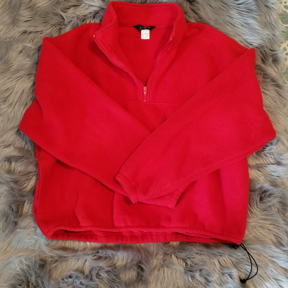 Vintage J.crew 1/4 Zip Fleece Pullover Sweater